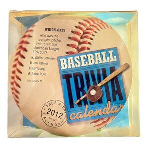 NIB Vintage 2012 Baseball TRIVIA Calendar Page-A-Day World Series Hall of Fame